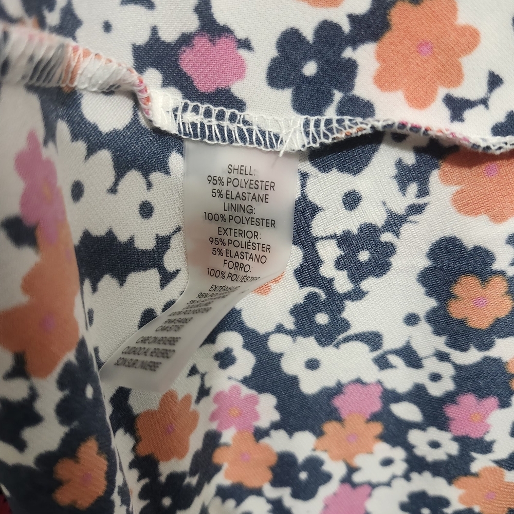 Floral V-Neck Sleeveless  Mini Dress in Pink Mix Size 10 New With Tags - Picture 6 of 8